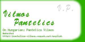vilmos pantelics business card